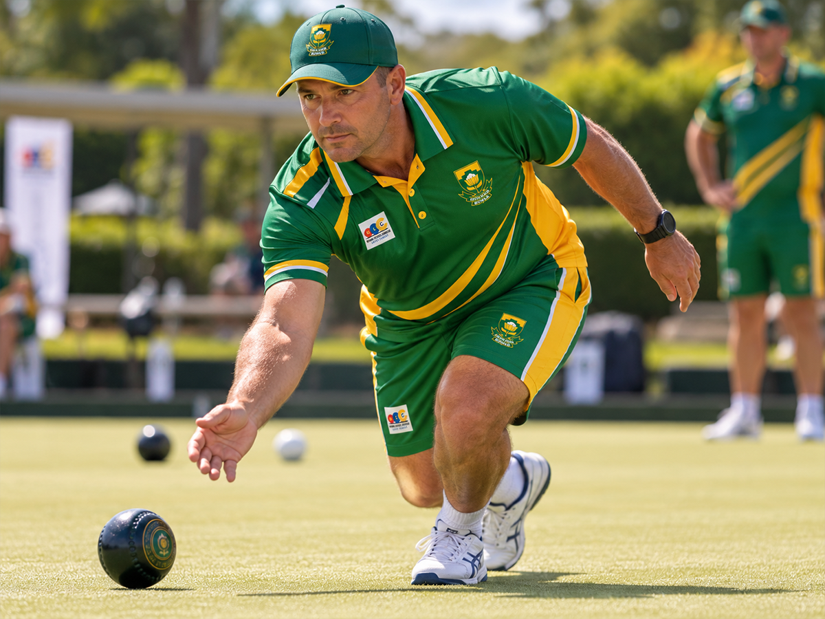 Team South Africa bowls golf shirt and shorts by Extreme Wear